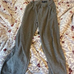 Gray sweatpants